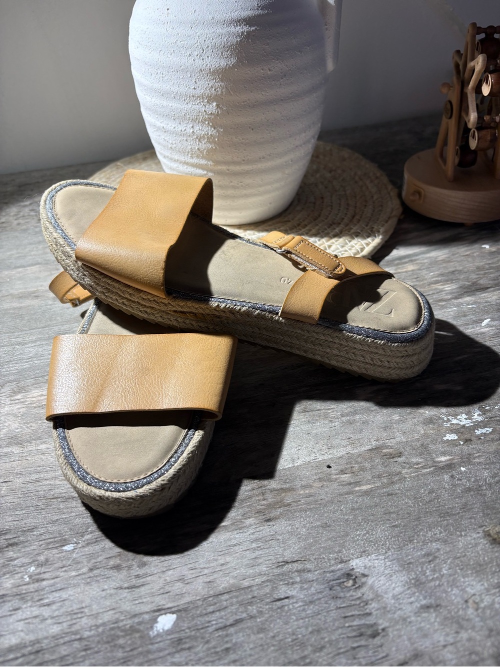Zara leather espradrille sandals